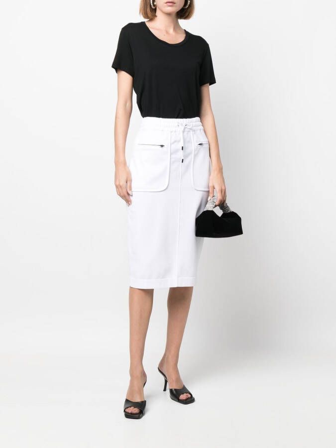 TOM FORD Kokerrok met trekkoord Wit