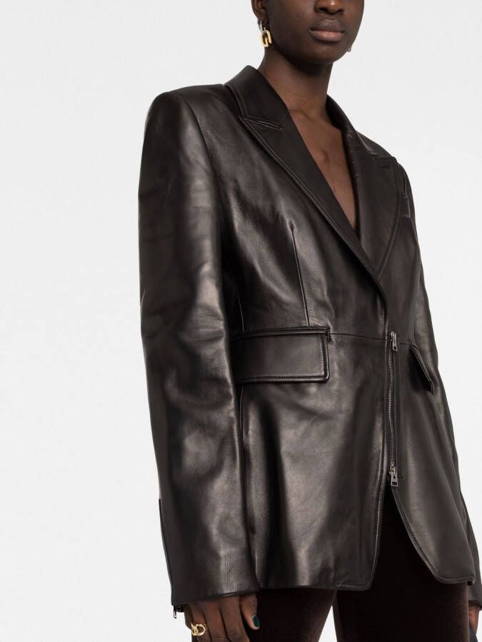 TOM FORD Blazer met enkele rij knopen Zwart