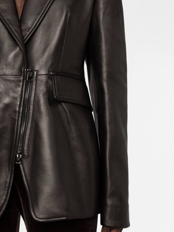 TOM FORD Blazer met enkele rij knopen Zwart