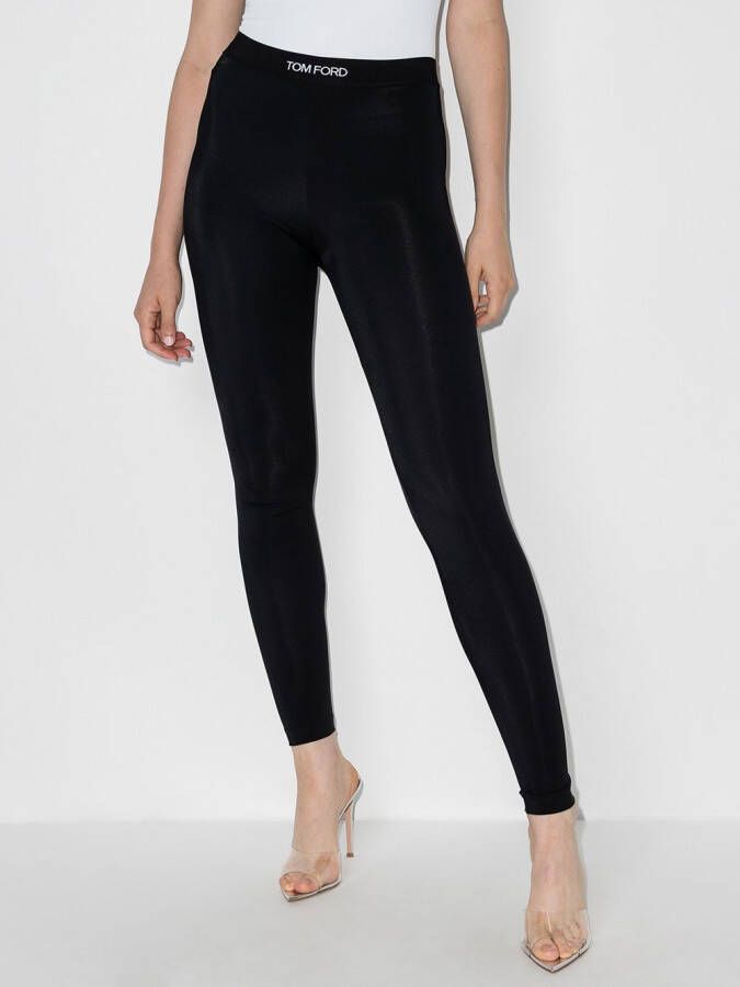 TOM FORD Legging met logoband Zwart