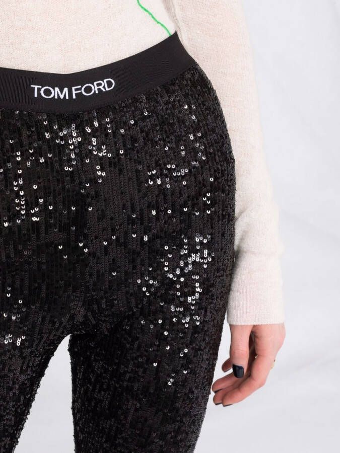 TOM FORD Legging met pailletten Zwart