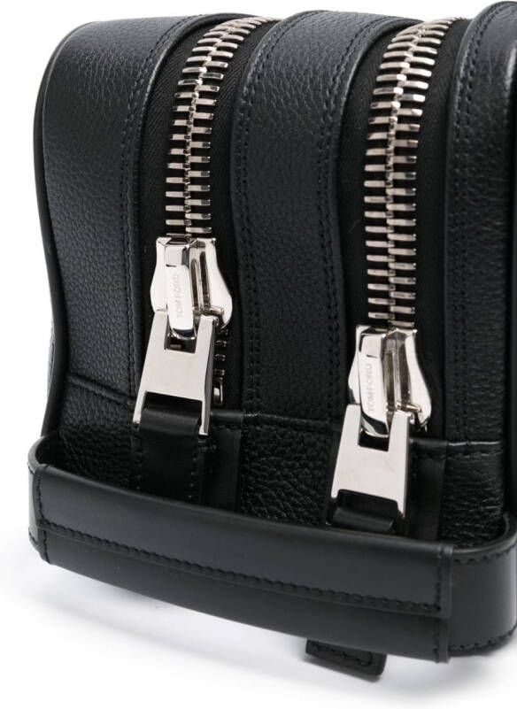 TOM FORD Leren toilettas Zwart