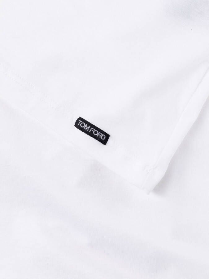 TOM FORD T-shirt met logopatch Wit