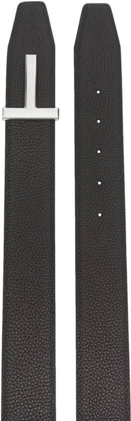 TOM FORD Riem met logoplakkaat Bruin