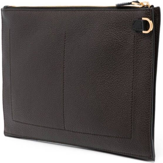 TOM FORD Clutch met logo Bruin
