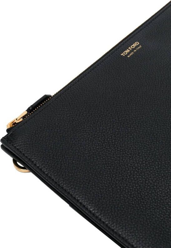 TOM FORD Clutch met logo Zwart