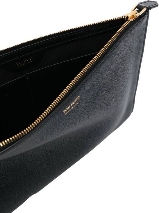 TOM FORD Clutch met logo Zwart