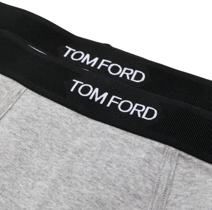 TOM FORD Twee boxershorts met logoband Zwart