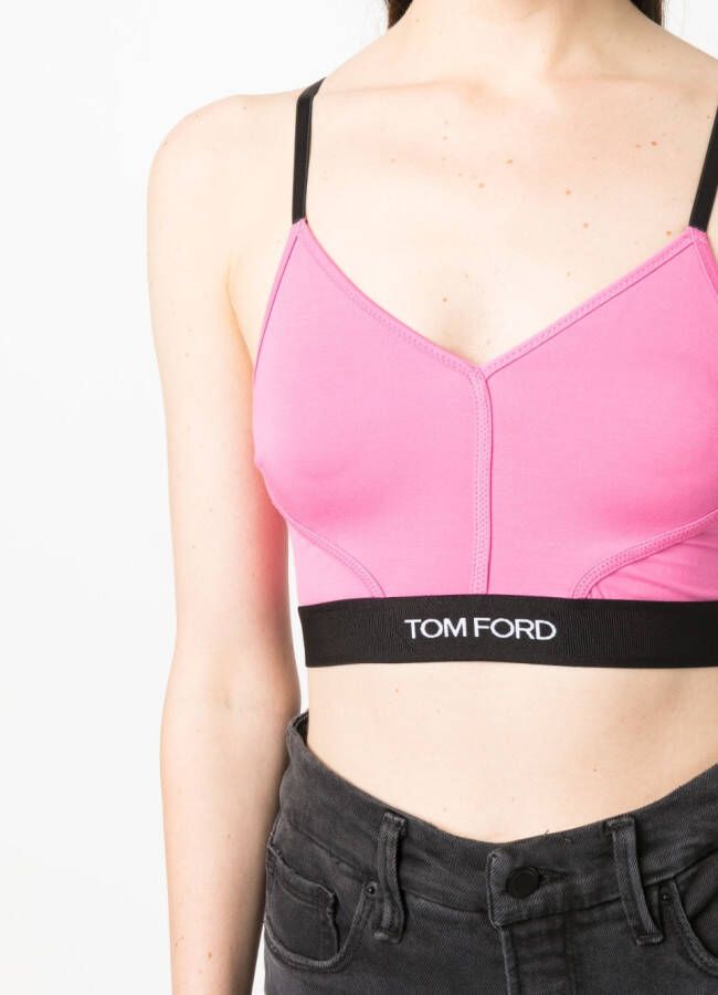 TOM FORD Bralette met logo afwerking Roze