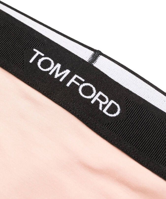 TOM FORD String met logo tailleband Beige