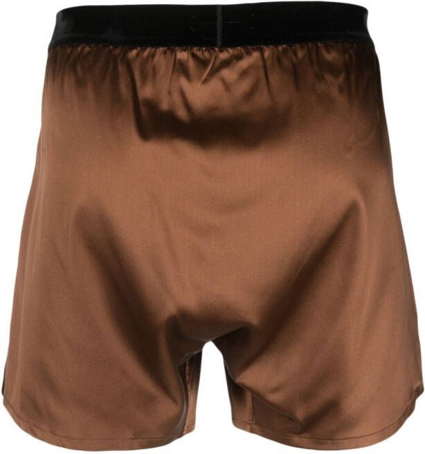 TOM FORD Boxershorts met logoband Bruin