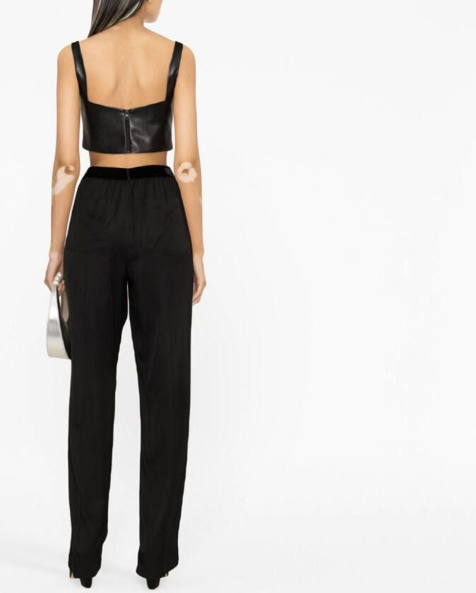 TOM FORD Broek met logo tailleband Zwart