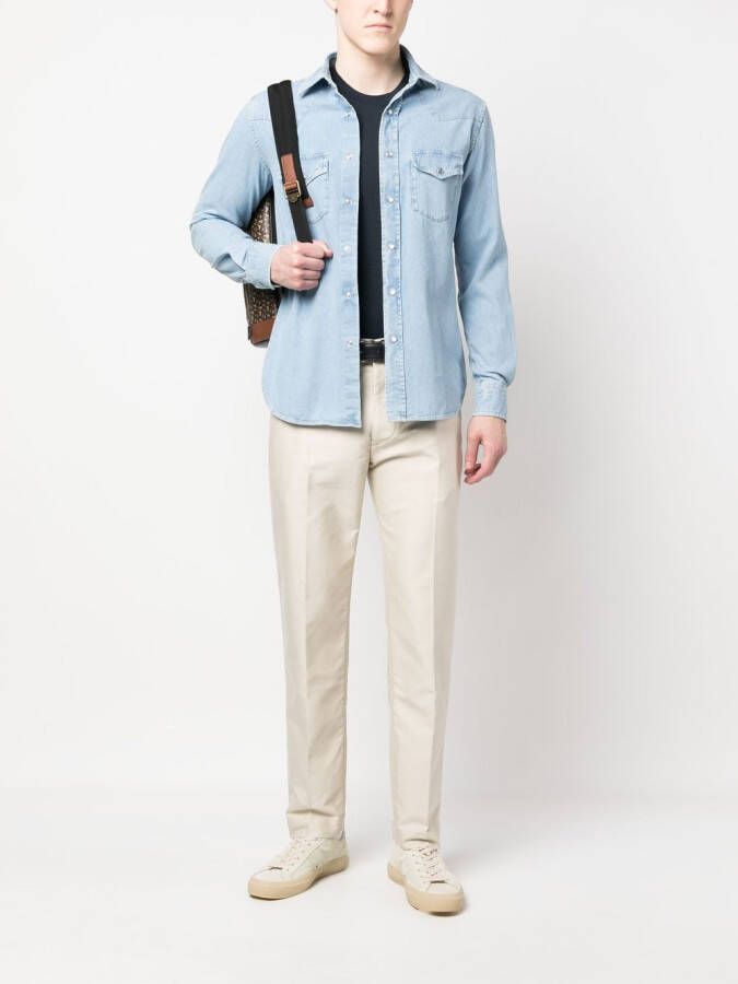 TOM FORD Denim overhemd Blauw