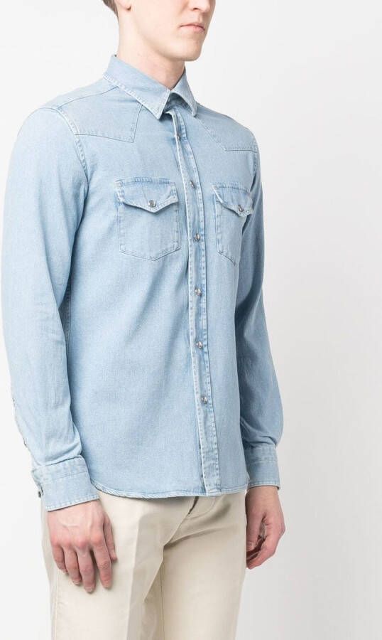 TOM FORD Denim overhemd Blauw