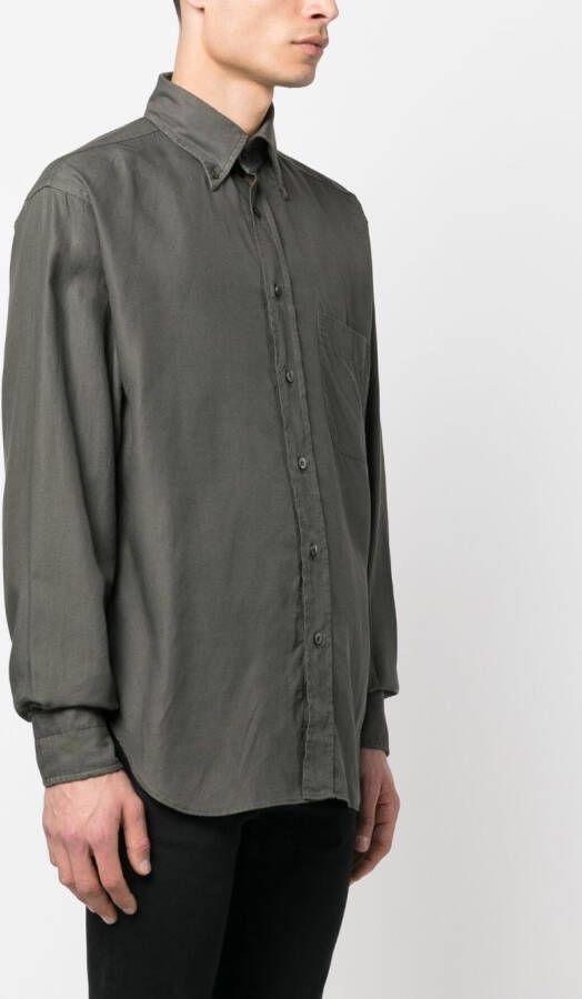 TOM FORD Lyocell overhemd Groen