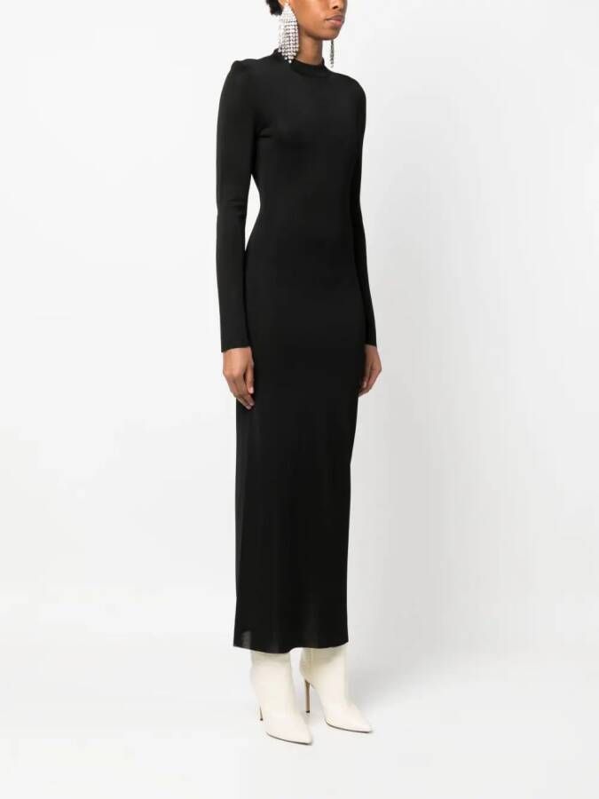 TOM FORD Maxi-jurk met col Zwart