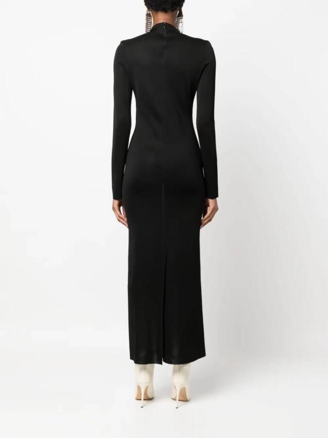 TOM FORD Maxi-jurk met col Zwart