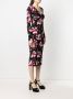 TOM FORD Midi-jurk met bloemenprint Zwart - Thumbnail 3