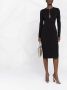 TOM FORD Midi-jurk met keyhole Zwart - Thumbnail 2