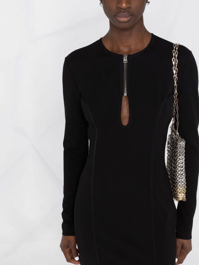 TOM FORD Midi-jurk met keyhole Zwart