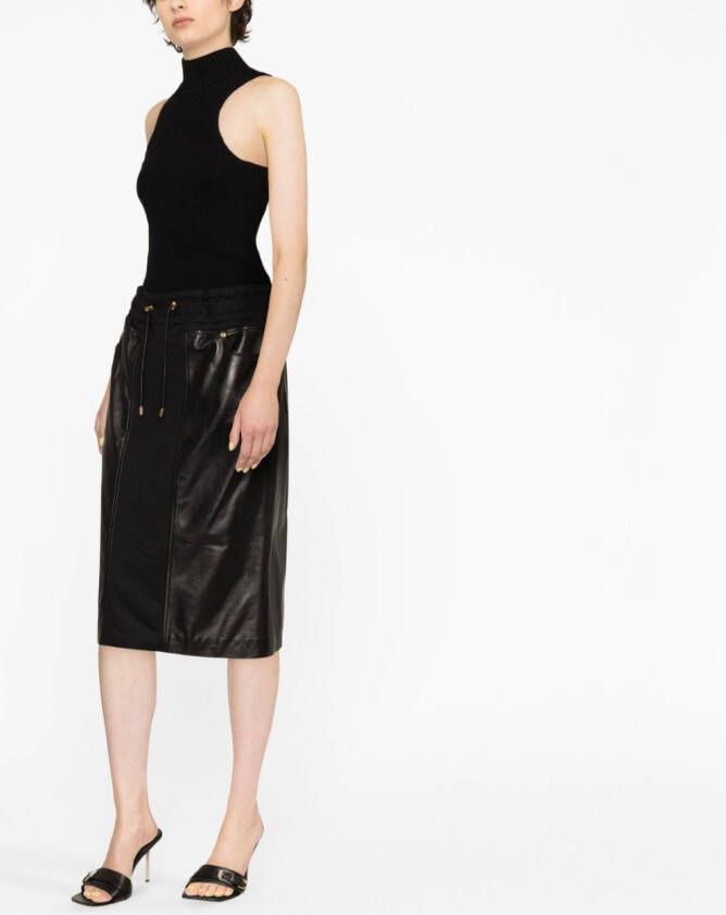 TOM FORD Midi-rok met trekkoord Zwart