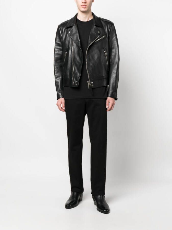 TOM FORD Leren jack Zwart