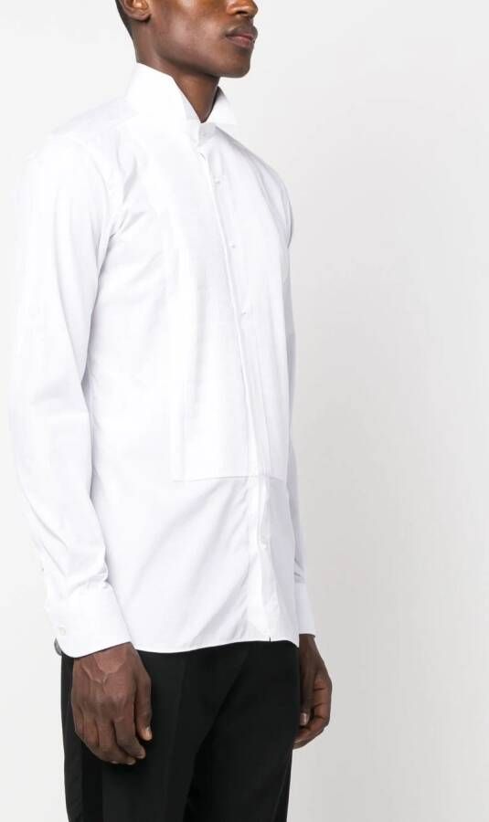 TOM FORD Overhemd met geplooide bies Wit