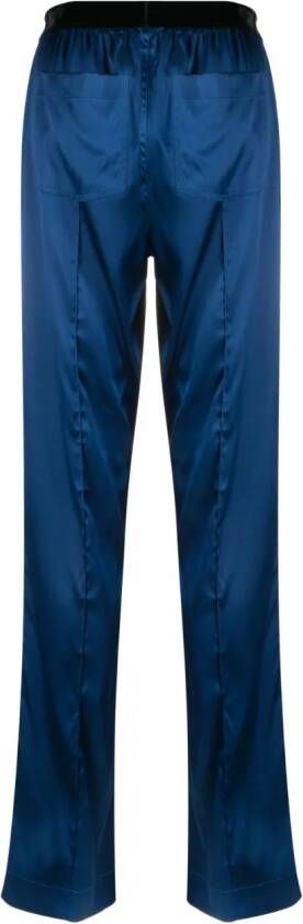 TOM FORD Pantalon met logo tailleband Blauw