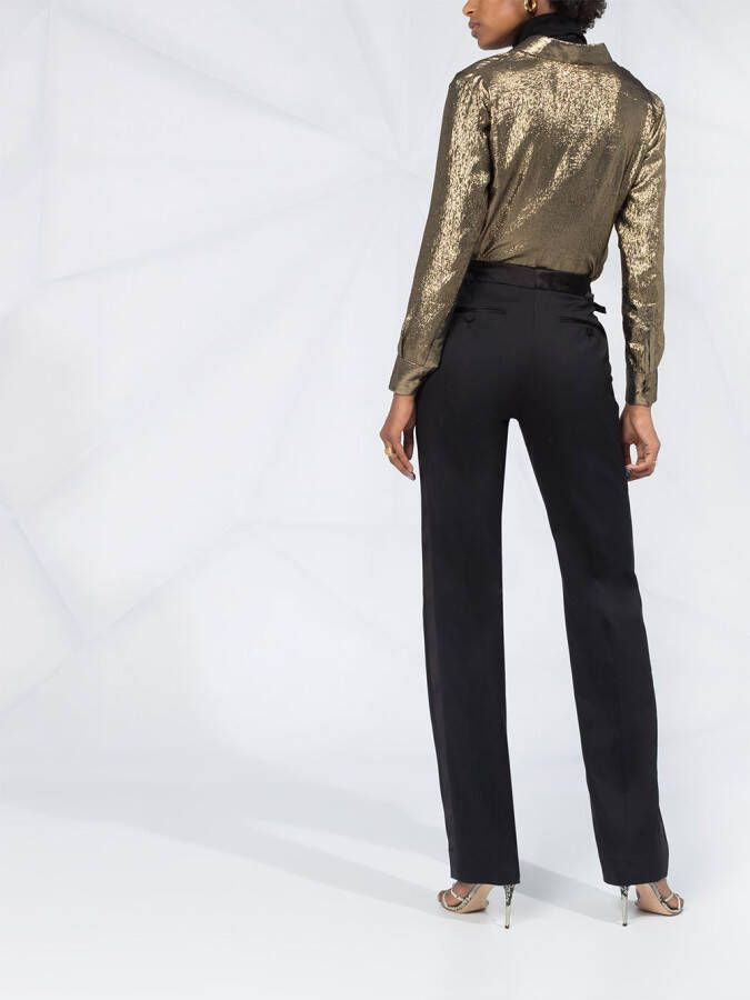 TOM FORD Pantalon met zijstreep Zwart