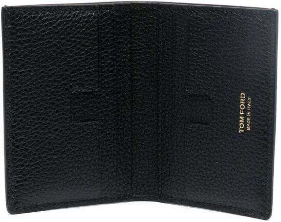 TOM FORD Pasjeshouder met logoplakkaat Zwart