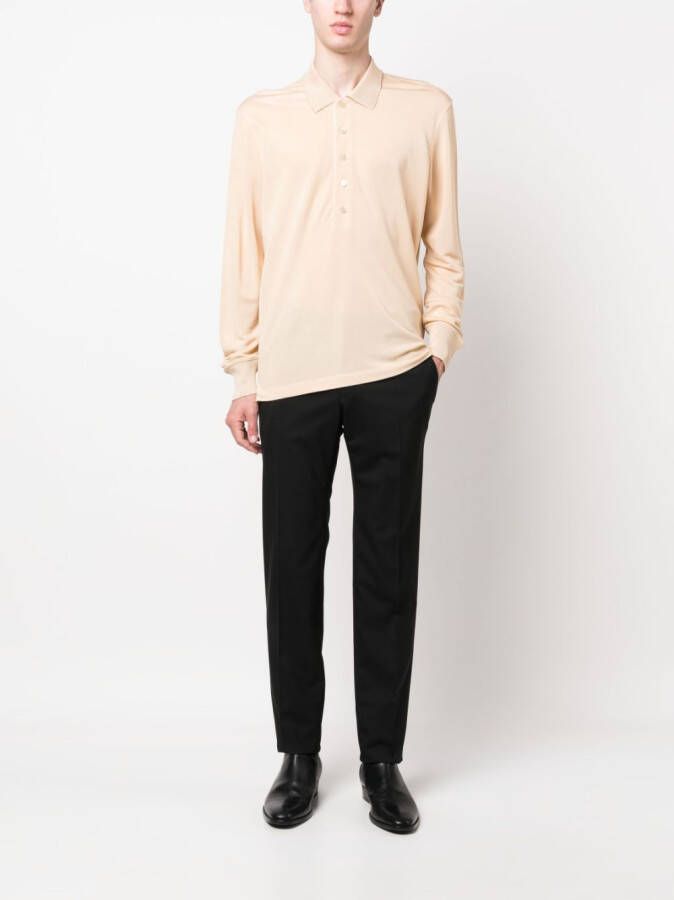 TOM FORD Poloshirt met lange mouwen Beige