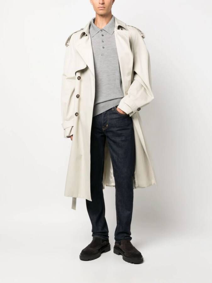 TOM FORD Poloshirt met lange mouwen Grijs
