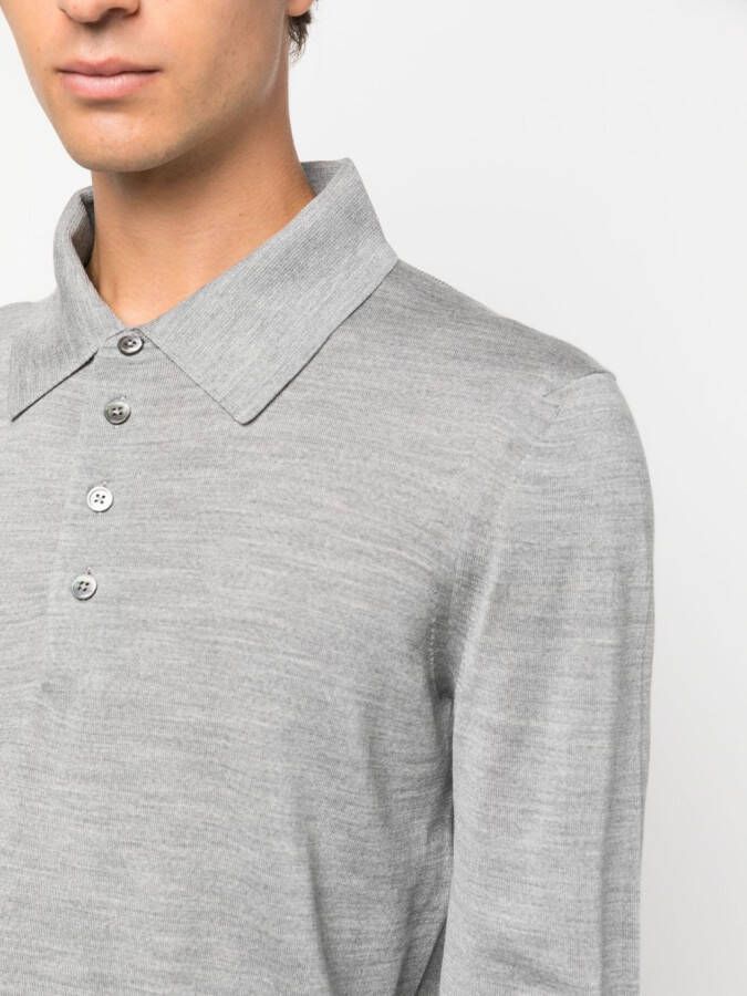 TOM FORD Poloshirt met lange mouwen Grijs