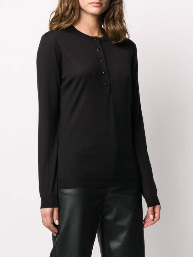 TOM FORD Poloshirt met lange mouwen Zwart