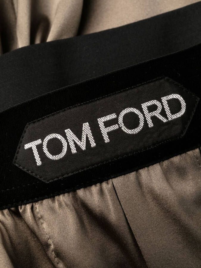 TOM FORD Pyjamabroek met logo taille Groen