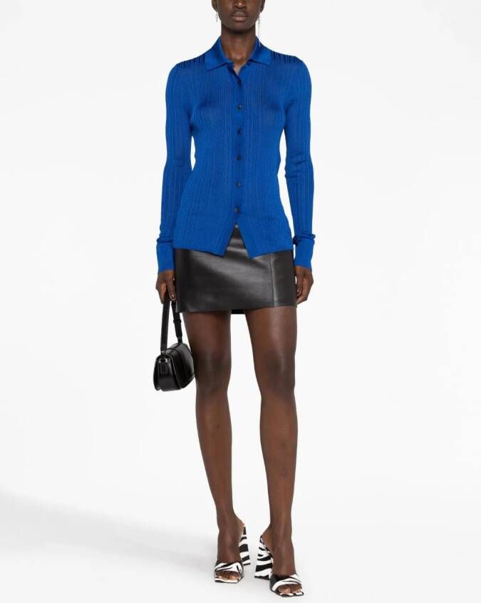 TOM FORD Ribgebreid vest Blauw