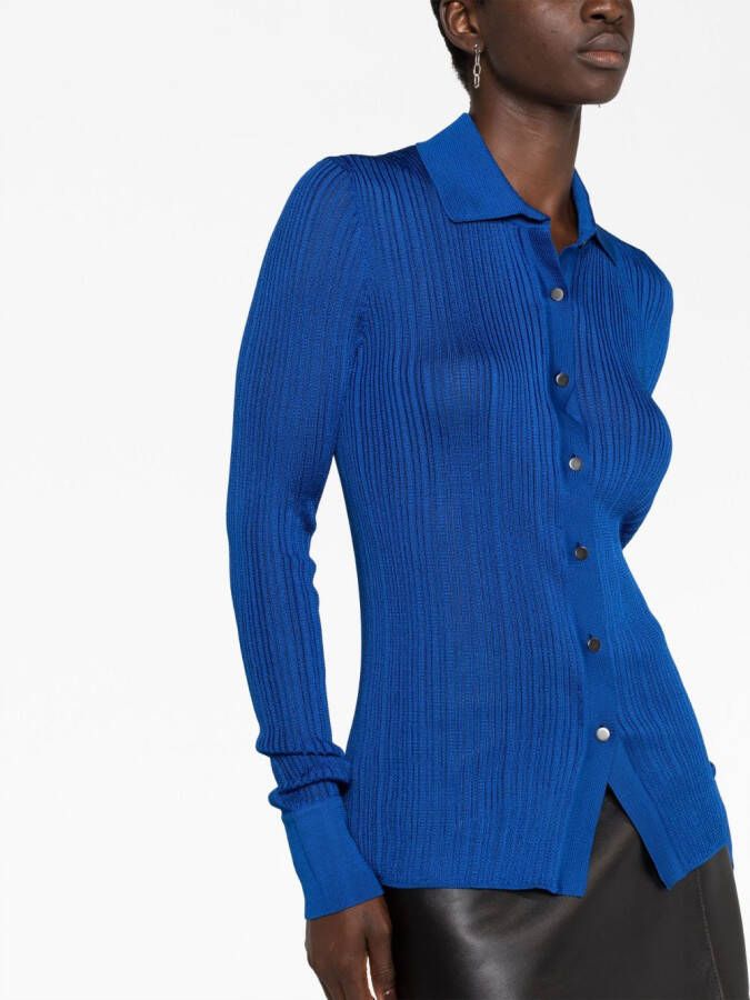 TOM FORD Ribgebreid vest Blauw