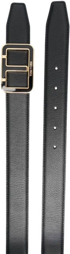 TOM FORD Riem met logogesp Zwart