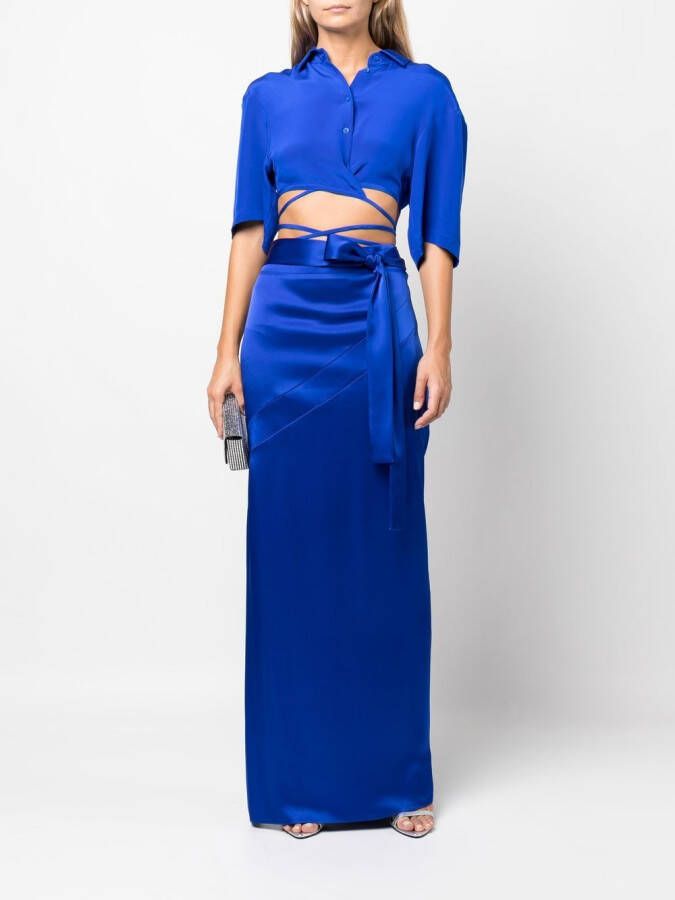 TOM FORD Satijnen rok Blauw