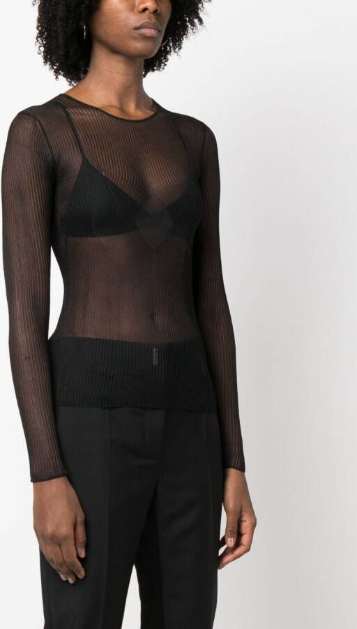 TOM FORD Doorzichtige tanktop Zwart