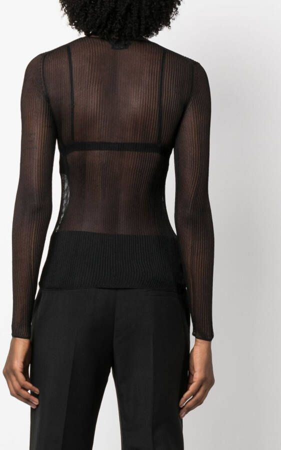 TOM FORD Doorzichtige tanktop Zwart