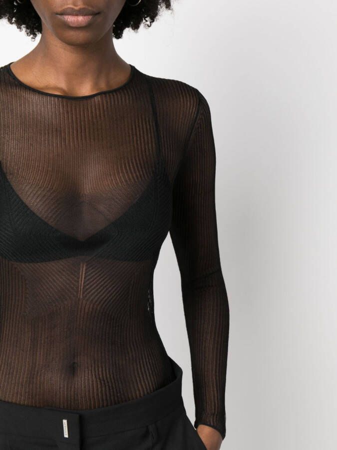 TOM FORD Doorzichtige tanktop Zwart