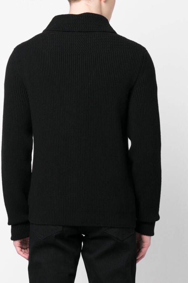 TOM FORD Vest met sjaalkraag Zwart