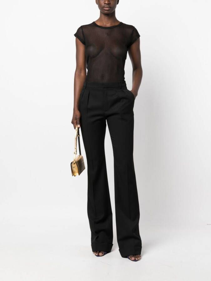 TOM FORD Doorzichtig T-shirt Zwart