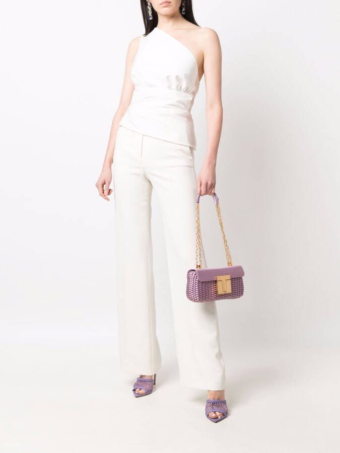TOM FORD Shopper met logoplakkaat Paars
