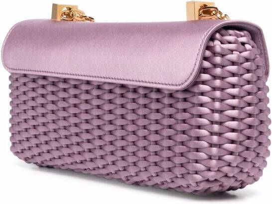 TOM FORD Shopper met logoplakkaat Paars