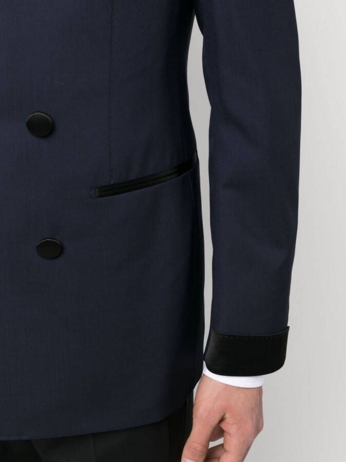 TOM FORD Blazer met dubbele rij knopen Blauw