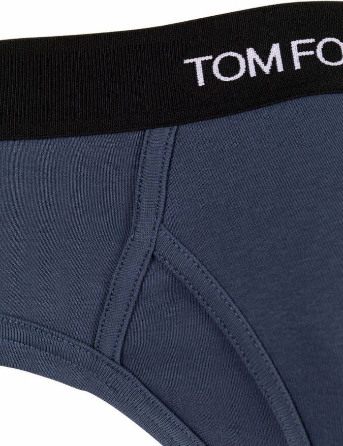 TOM FORD Slip met logo Blauw