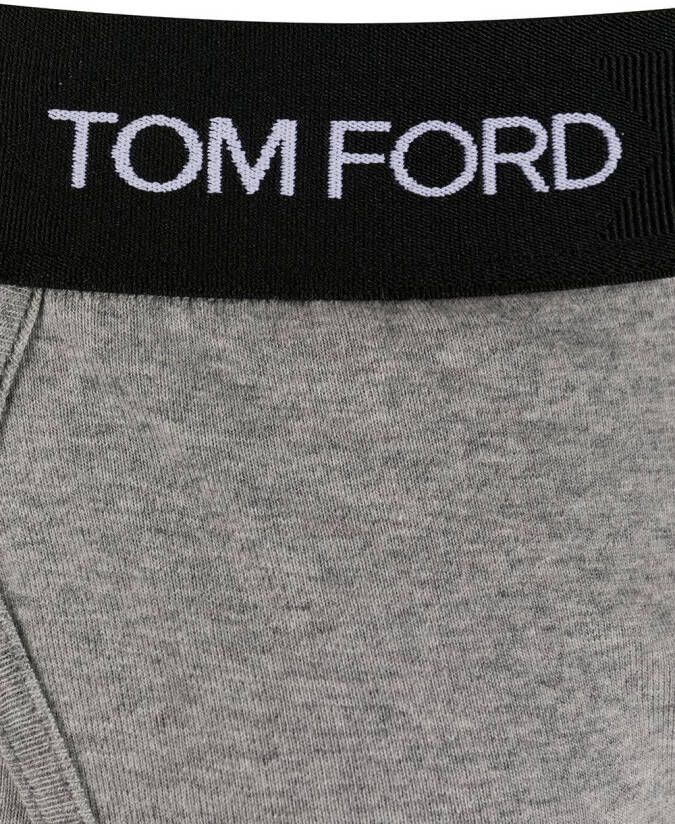 TOM FORD Slip met logo tailleband Grijs