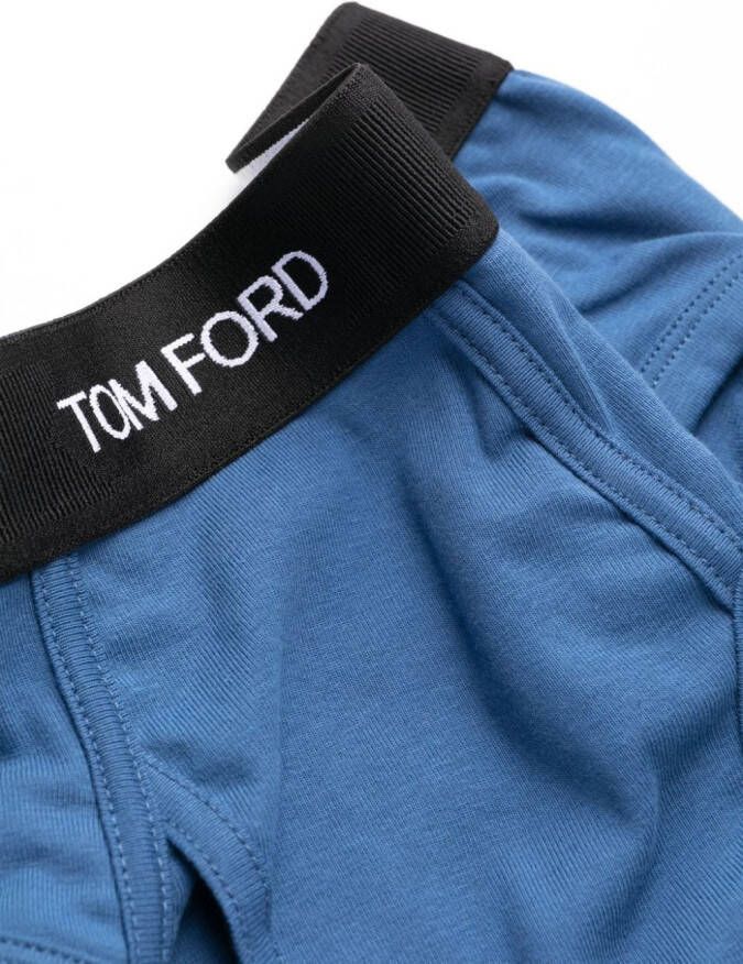 TOM FORD Slip met logoband Blauw